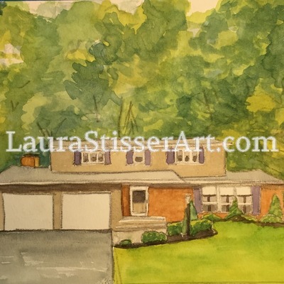 Watercolor House 1